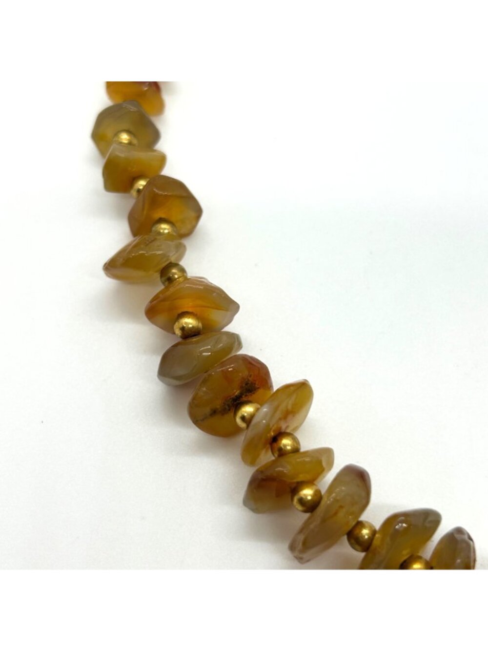 Vintage Amber Nugget Necklace Graduated Honey Chips Gemstone Boho Statement - Picture 4 of 16
